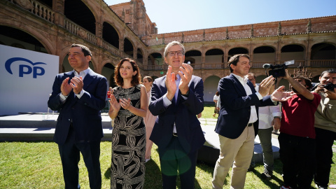 Moreno Bonilla, Díaz Ayuso, Núñez Feijóo y Fernández Mañueco, el mes de julio en Salamanca.