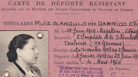 La ‘Carta de deportado resistente’ da fe de su paso por los campos de concentración nazis entre enero de 1944 y junio de 1945./ Cedida por la familia