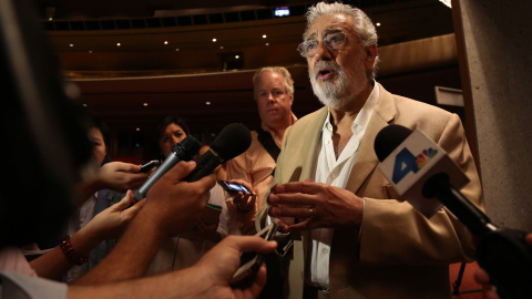 14/08/2019.- Plácido Domingo en la Ópera de Los Ángeles ante los medios. / REUTERS -ARCHIVO (Katie Falkenber)