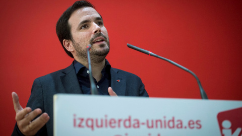 11/11/2019.- El coordinador federal de IU, Alberto Garzón, durante la rueda de prensa para analizar los resultados de las elecciones generales del 10N, tras la reunión de la Comisión Colegiada Federal de la formación - EFE/Luca Piergiovanni