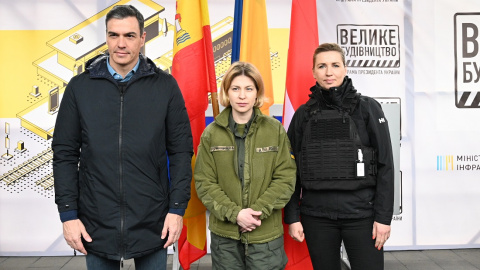 Imagen de la visita del presidente del Gobierno, Pedro Sánchez, a Kiev.