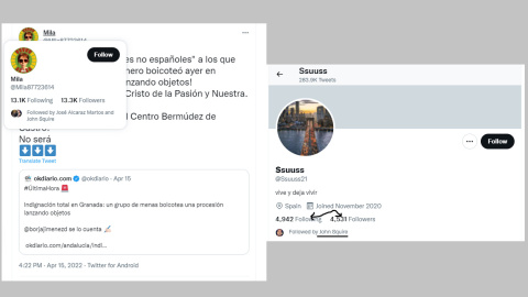 Captura de cuenta de Twitter automatizada.