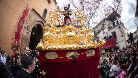 Procesión de la Cofradía de nazarenos de Nuestro Padre Jesús de la Pasión y María Santísima de la Estrella del pasado Viernes Santo.