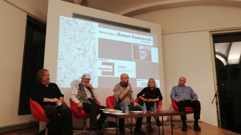 L'acte d'homenatge a Antoni Domènech. ÀNGEL FERRERO.