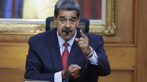 29/08/2024 El presidente de Venezuela, Nicolás Maduro, en una conferencia en el Palacio de Miraflores. Foto de archivo.