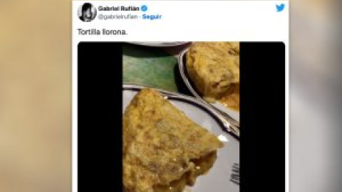 Gabriel Rufián comparte el vídeo de una tortilla de patata y, como no podía ser de otra manera, se lía