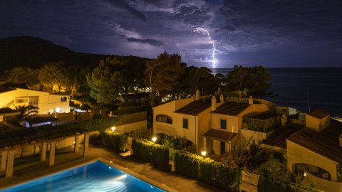 Tormenta eléctrica en Andratx (Mallorca).