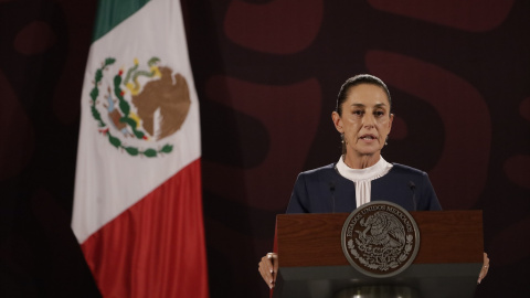 La presidenta electa de México, Claudia Sheinbaum, durante un acto celebrado en junio.