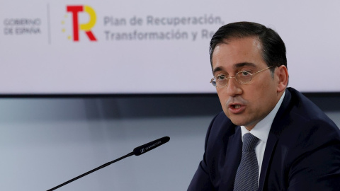 El ministro de Exteriores, José Manuel Albares, durante la rueda de prensa tras el Consejo de Ministros.