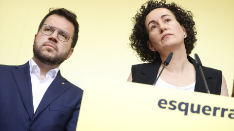 Marta Rovira, durante una rueda de prensa de ERC, en la sede del partido, a 2 de agosto de 2024.