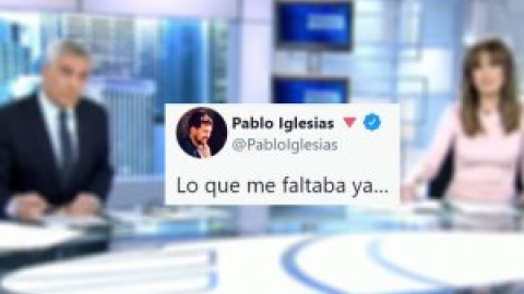 La reacción de Pablo Iglesias al lapsus de una presentadora de informativos: "Lo que me faltaba ya..."