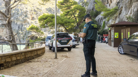 Los servicios de emergencias durante los trabajos de búsqueda del británico desaparecido en el Torrent de Pareis, a 5 de septiembre de 2024.