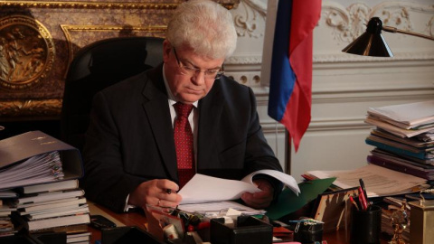 El embajador ruso en la UE, Vladimir Chizhov. — Misión Permanente de la Federación Rusa ante la UE