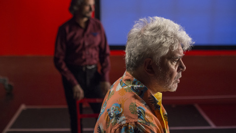 Pedro Almodóvar, durante el rodaje de 'Dolor y gloria'. MANOLO PAVÓN