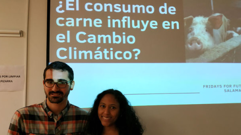 Ryan Fontayne y Paula Reyes, activistas de Fridays for Future. / GUILLERMO MARTÍNEZ