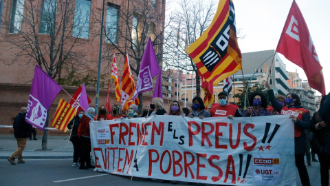 Imatge d'una manifestació recent a Girona contra l'encariment de preus.