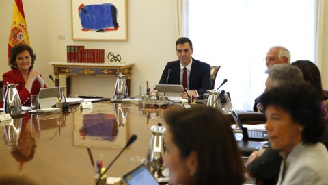 08/06/2018 El jefe del Ejecutivo, Pedro Sánchez, preside el primer Consejo de Ministras y Ministros de su Gabinete. MONCLOA/J.M. Cuadrado