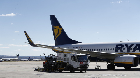 Imagen de archivo de una avión de Ryanair.- EUROPA PRESS