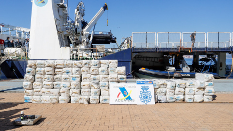 06/05/22. Incautación de 2.000 kilos de cocaína en Vigo (España). Imagen de Archivo.