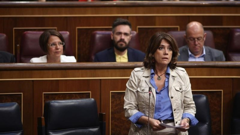 La ministra de Justicia, Dolores Delgado, en el Congreso de los Diputados. / Europa Press