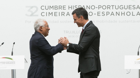 06/05/2022. El primer ministro de Portugal, Antonio Costa y el presidente del Gobierno, Pedro Sánchez, comparecen en rueda de prensa, en la XXXI Cumbre Hispano-Portuguesa, a 28 de octubre de 2021.