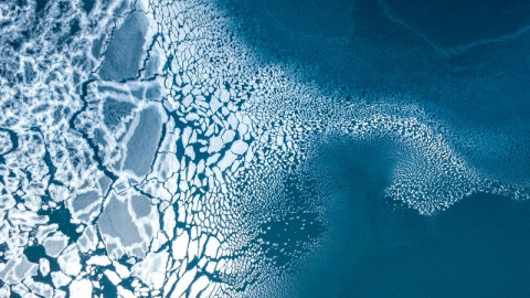 Vista aérea del hielo marino en el este de Groenlandia. Florian Ledoux