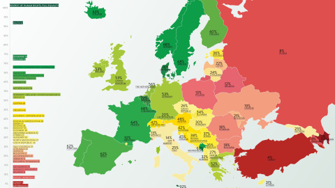 Mapa de ILGA-Europa 2022.