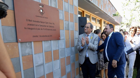 Quim Torra ha inaugurado el parque del 1 de octubre de Juneda (Lleida). /GENERALITAT