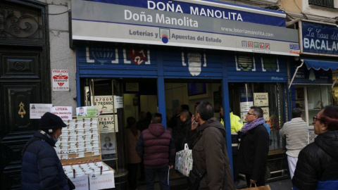 Administración de lotería 'Doña Manolita', en Madrid. /EFE