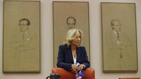 María Dolores Dancausa durante su comparecencia en el Congreso. (JUAN CARLOS HIDALGO | EFE)