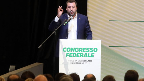 Matteo Salvini en el congreso de La Liga de este pasado fin de semana | EFE