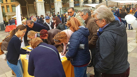 Recogida de firmas de 'Hablamos Español' en Palma.