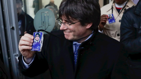 20/12/2019 - El expresident de la Generalitat Carles Puigdemont en el Parlamento Europeo. / EFE