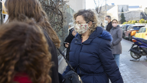 La expresidenta de Infancia Libre, María Sevilla, asiste al juzgado a que le entreguen la orden de ingreso en prisión, en el Juzgado de lo Penal nº 2, a 1 de febrero de 2022, en Madrid.