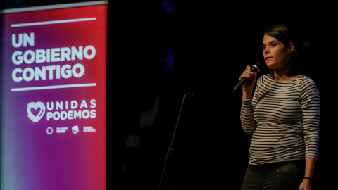 La portavoz de Unidas Podemos en la Asamblea de Madrid, Isabel Serra. EUROPA PRESS