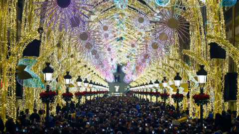 29/11/19 - Encendido de las luces de Navidad en Málaga. / EUROPA PRESS