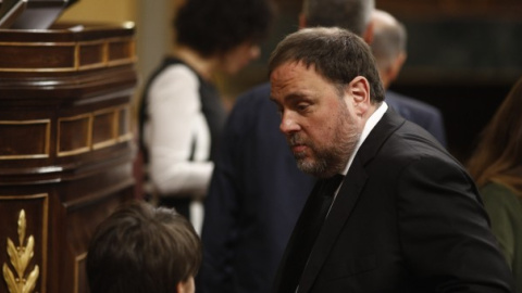 Oriol Junqueras durante la constitución de la XIII legislatura del Congreso de los Diputados. / Europa Press