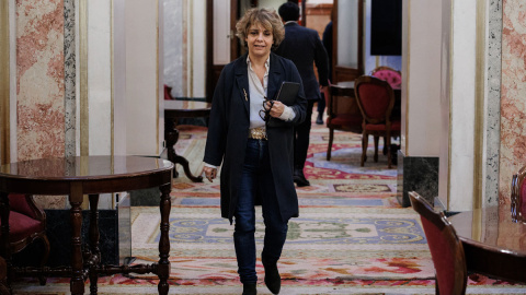 La vicepresidenta tercera del Congreso de los Diputados, Gloria Elizo, a su llegada a una reunión de la Mesa del Congreso de los Diputados, a 26 de abril de 2022.