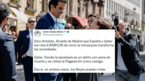 Almeida dice que España y Qatar son dos ejemplos sociales por sus monarquías y los tuiteros recuerdan que allí se vulneran varios derechos humanos