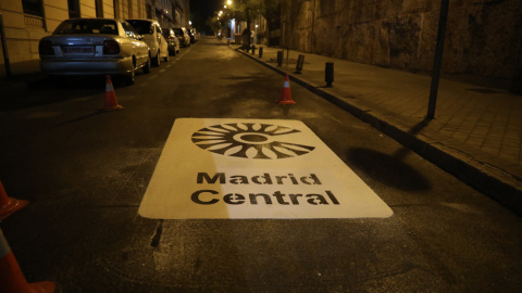 Pictograma de Madrid central como señalización en las zonas de acceso. Ayuntamiento de Madrid