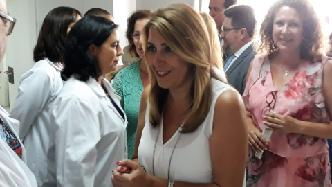 La presidenta de la Junta de Andalucía, Susana Díaz. visita un centro de salud en Garrucha (Almería). E.P.