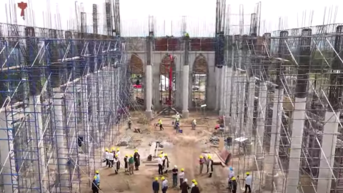 Obras de la basílica de los Heraldos en la capital salvadoreña