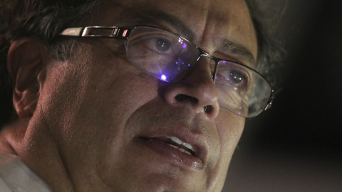 21/05/2022 El candidato a la Presidencia de Colombia, Gustavo Petro, habla durante un evento de cierre de campaña en la ciudad de Barranquilla (Colombia)