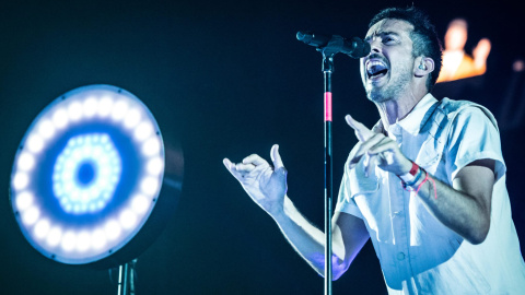 Pucho, el cantant de Vetusta Morla al Palau Sant Jordi.