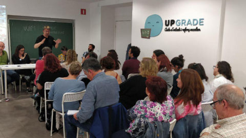 Primera reunió del Consell Ciutadà de Podem després de l'elecció de Xavier Domènech com a secretari general, al passat mes d'abril. / Podem Catalunya.