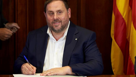 El líder y candidato de ERC, Oriol Junqueras, en una imagen de archivo. EFE