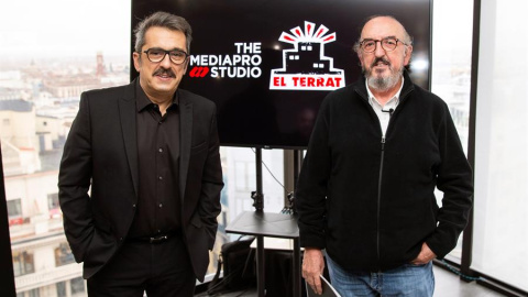 El cofundador del grupo audiovisual Mediapro Studios, Jaume Roures, y el humorista Andreu Buenafuente | EFE