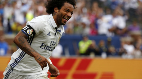 Marcelo celebrando un gol/EFE