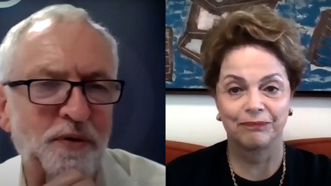 Jeremy Corbyn entrevista a Dilma Rousseff en la Cumbre del fin del mundo