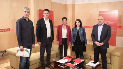 Reunión del PSOE con EH Bildu en el Congreso. E.P.